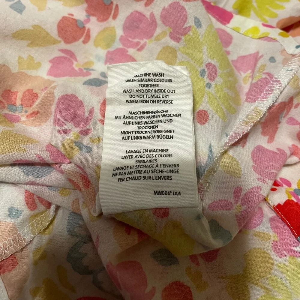 Mini Boden floral shirt sleeve top sz 9-10yrs